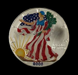 Painted Colorized American Silver Eagle